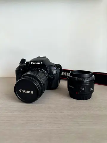 Canon EOS 600D DSLR + 50mm f/1.8 + 18-55mm Lens Kit. Great Condition