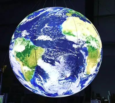 Large spherical projection globe inflatable (Earth display) - Good Condition ( 2 Meter )