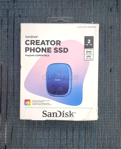 NEW SANDISK EXTERNAL SSD CREATOR PHONE USB 3.0 GEN 2 PORTABLE (SDSSDE62C-2T00-G25) 2TB