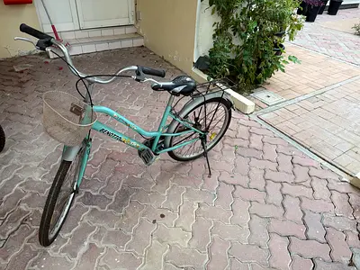 Step-through Cruiser Bike with Front Basket and Rear Rack