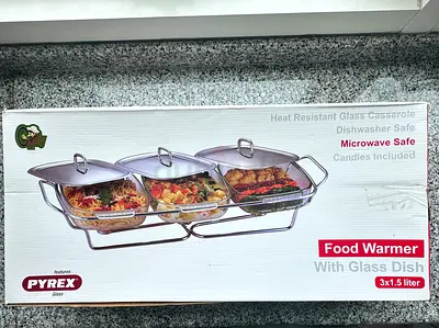 Pyrex Food Warmer with Glass Dish