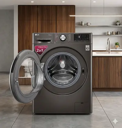 LG latest model Direct drive 10 kg washer and 7 kg dryer combines by hbc
