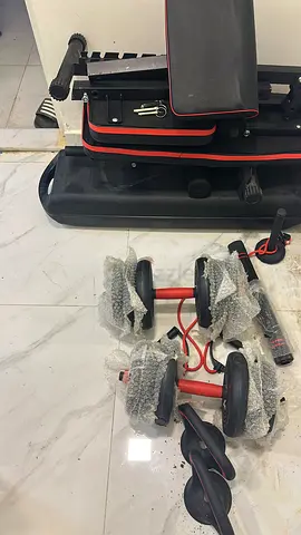 My 20kg Adjustable Dumbbell  Barbell Set (Non-Slip Rod) with gym chair