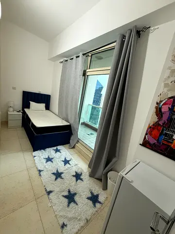 Partition with private balcony for single lady