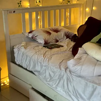 Cozy Bed with Elegant Bedding Set