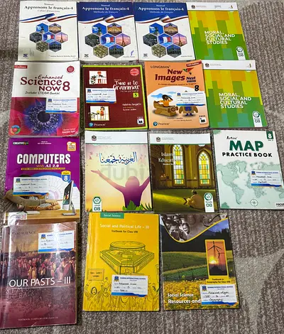 Grade 8 Indian curriculum (CBSE) school textbooks – without Math- multiple subjects (used) SISAD