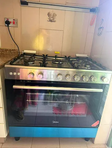 Midea 90x60cm Freestanding Cooker, Full Gas Cooking Range , Automatic Ignition, Oven Grill Convectio