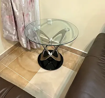 Round Glass Side Table