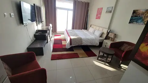 AED 5500 P.M. (ALL INCL.) | FULLY FURNISHED | HIGHER FLOOR | BALCONY I CAR PARK