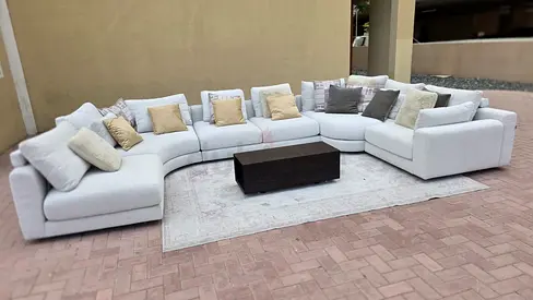 Chattles and more premium quality olta feather filled modular sofa