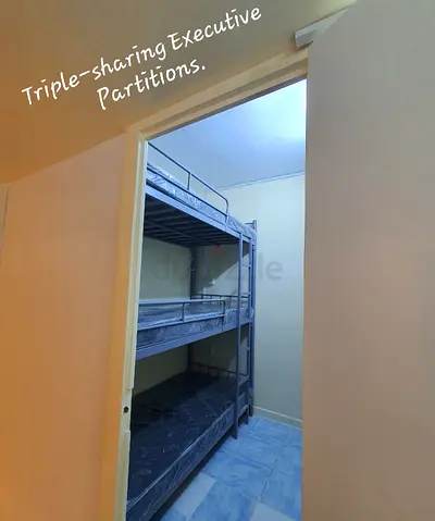 NEAT AND CLEAN TRIPLE-SHARING PARTITIONS IN DEIRA FOR DECENT INDIAN GENTLEMEN. FREE DEWA AND WIFI.