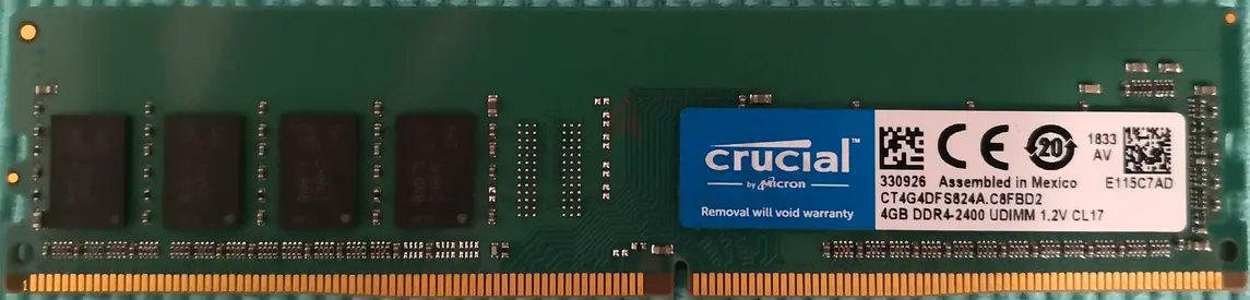 Crucial 4GB DDR4 2400MHz Desktop RAM