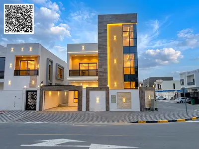 Luxury villa in a prime location in Al-Amrah, modern design, directly from the owner, custom finishing, easy bank financing available, and the price i