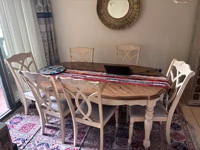 Pan Emirates Solid Wood Dining Table with Chairs