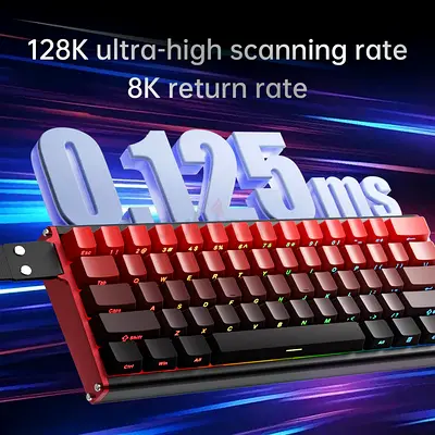 STRAIGHT FROM FACTORY: Ajazz ALUX60 wired mechanical keyboard in red gradient | 1 YEAR WARRANTY