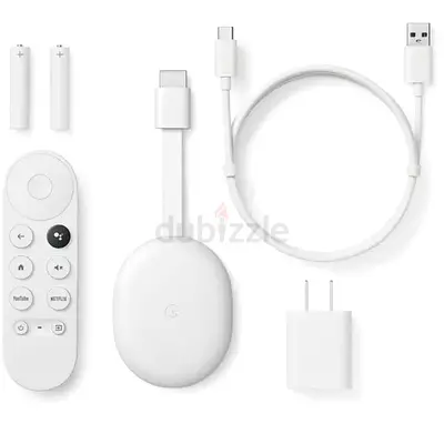 Brand New Google Chromecast with Google TV 4K HDR – Snow (International Version)