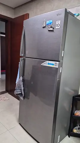 LG Top Mount 509 Liters Refrigerator, Smart Inverter Compressor, Dark Graphite Steel - GN-C782HQCL