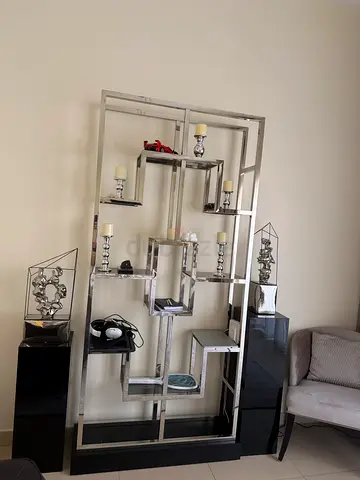 Designer Steel Bookshelf with Decorative Columns