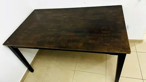 Made in Malaysia 
Solid wood table for dining [6 seater]
