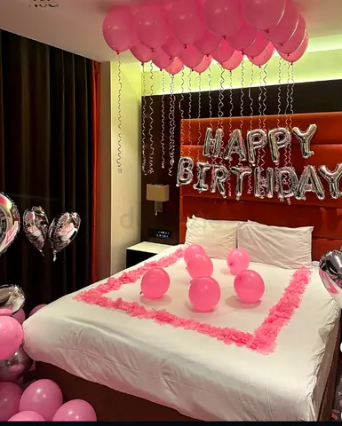 Birthday party balloon decorations