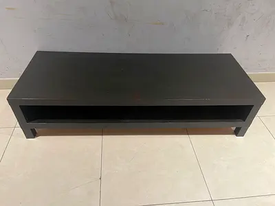 Dark Wood Low Coffee/TV Table with Shelf