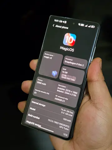 Honor magic V2 - inner screen not working