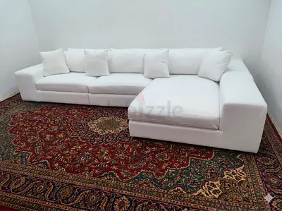 Top Quality Eichholtz Brand white color lshape sofa