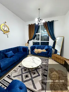 One bedroom and living room for annual rent in City Towers, furnished, prime location close to all s