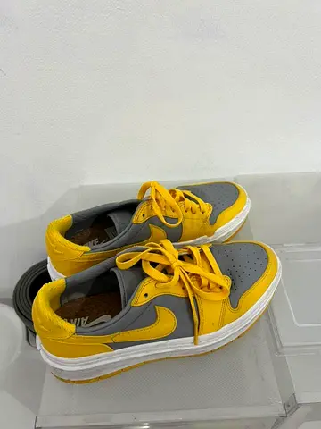 Nike Yellow  Grey Low-Top Sneakers