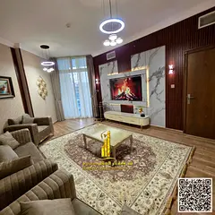 Fully furnished one-bedroom apartment with a hall, with open view, including all services, with a gy