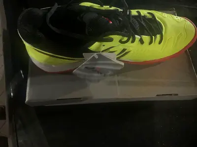 Neon yellow indoor football shoes - one pair