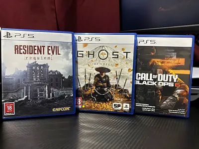 Set of 3 PS5 games — Resident Evil, Ghost of Tsushima, Call of Duty: Black Ops