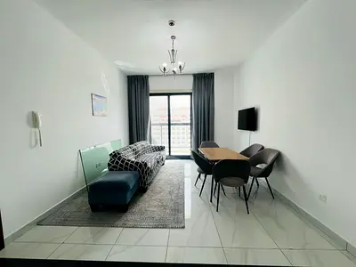 LUXURY LIVING FULLY FURNISHED SPACIOUS 1 Bedroom with 2 bathrooms gym pool parking free on prime location contact us now