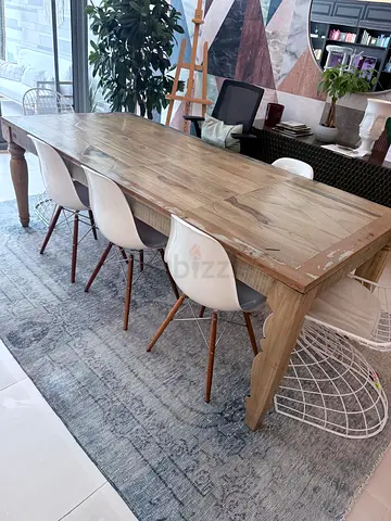 Wooden Dining Table L 220 cm x 100 cm