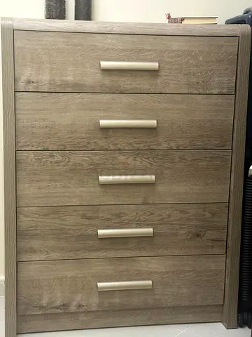 Wooden 5 Drawer Chest of Drawers from homebox