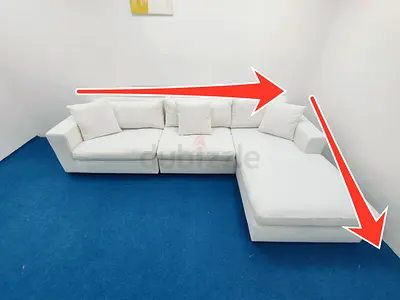 Marina Homes white color four seater lshape sofa for sale