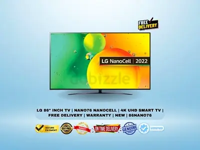 LG 86 Inch TV | NANO76 NanoCell | 4K UHD Smart TV | Free Delivery | Warranty | New | 86NANO76