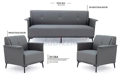 Premium Grey Sofa Set – Modern 3-Piece Living Room Furniture (3+1+1 Seater)