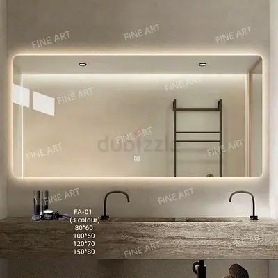 LED backlit bathroom mirror (FA-01) - multiple sizes available