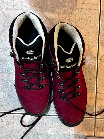 Timberland burgundy hiking boots - used, good condition