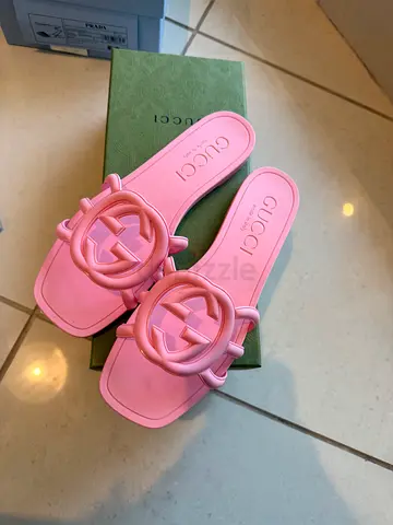 Authentic Gucci pink robber slipper size 38
