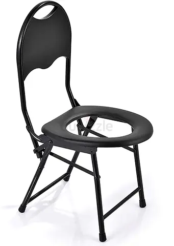 Portable Camping Toilet Chair - Steam Seat – Folding Bedside Commode - Lightweight Foldable Outdoor