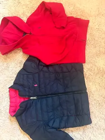 BARGAIN ORIGINAL POLO RALPH LAUREN REVERSIBLE PUFFER AND HOODIE PINK GIRLS 4T