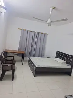 Ready to move spacious MasterBedroom with separate wash room fully furnished.Including sewa+internet