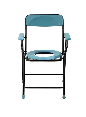 Portable Folding Toilet Chair with Plastic Bowl for the Elderly and the Sick – Home Toilet, Toilet C