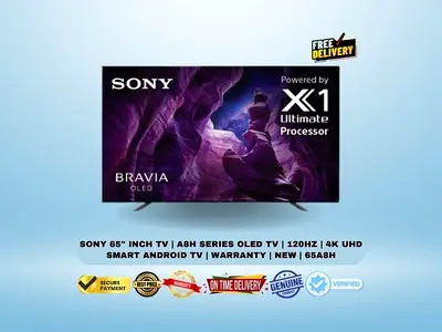 Sony 65 Inch TV | A8H Series OLED TV | 120Hz | 4K UHD Smart Android TV | Warranty | New | 65A8H