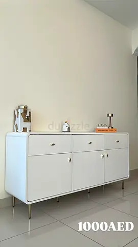 Selling my white modern sideboard / storage cabinet - AED 1,000