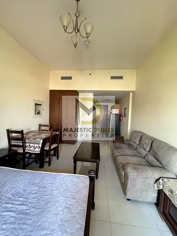 Furnished Studio | Elite Sports Residence 6 | Balcony with Golf & Lake View