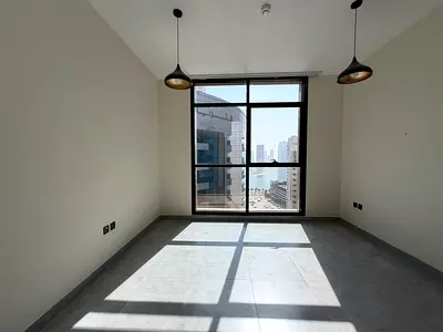 Free parking, 2BR hall in Al Khan, modern finishing, spacious, balcony view, payment plan, prime location, near Dubai exit