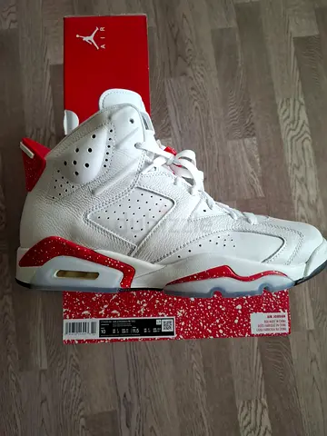 Air Jordan 6 Retro (White/Red) Like new, used only 1 time. Size on the picture
